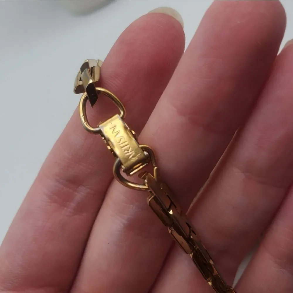 Artisan Gold toned cuban‎ link bracelet